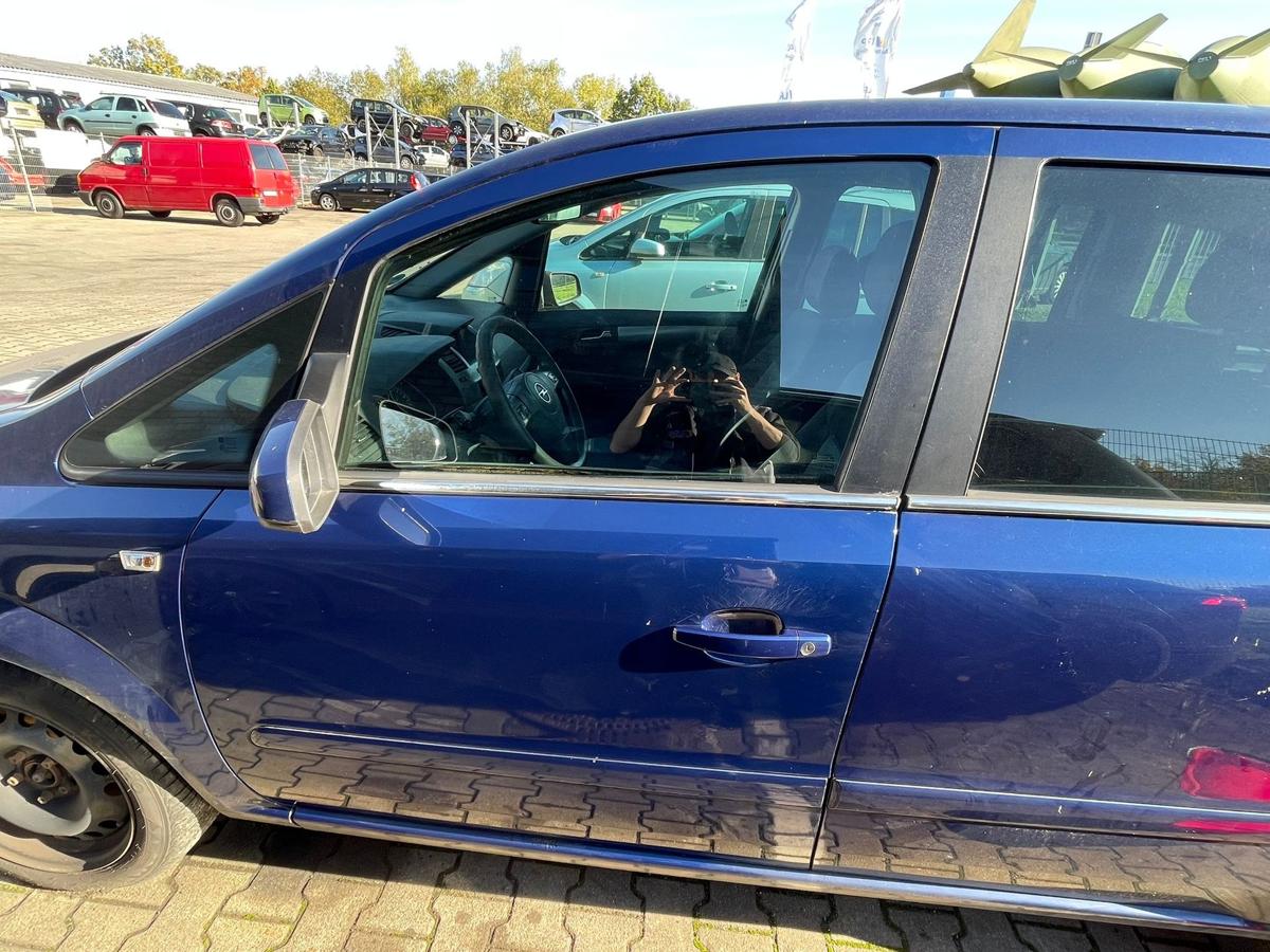 Opel Zafira B original Tür vorn links Fahrertür Z21B Ultrablau BJ06